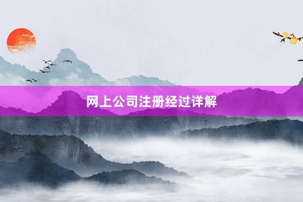 网上公司注册经过详解