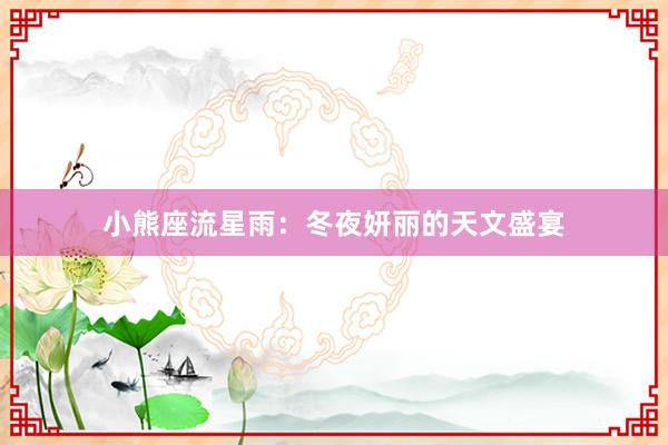 小熊座流星雨：冬夜妍丽的天文盛宴